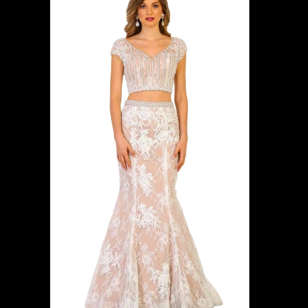 Gown dress, prom, mermaid, wedding dress size 6 fits Small-medium.